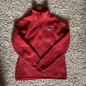 Red Patagonia Quarter Zip